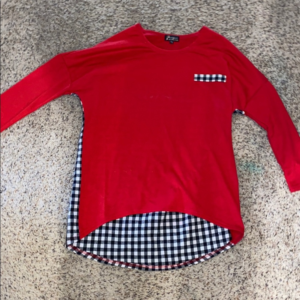 Red and Checkered Boutique Shirt